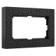 Рамка из поликарбоната для двойной розетки Hammer черный W0082408