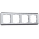 Рамка из поликарбоната на 4 поста Stream серебряный W0042106