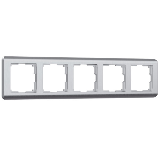 Рамка из поликарбоната на 5 постов Stream серебряный W0052106