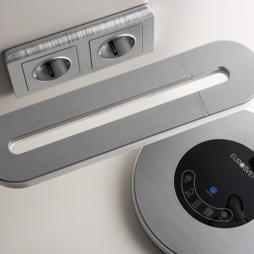 Рамка из поликарбоната на 2 поста Stream серебряный W0022106