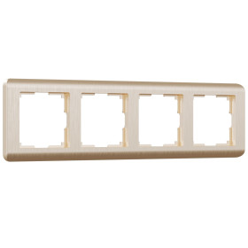 Рамка из поликарбоната на 4 поста Stream шампань W0042111