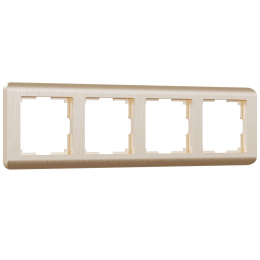 Рамка из поликарбоната на 4 поста Stream шампань W0042111