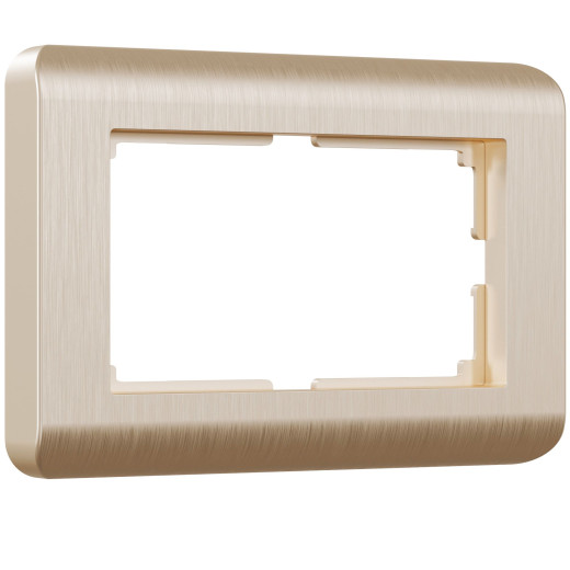 Рамка из поликарбоната для двойной розетки Stream шампань W0082111