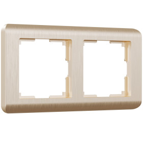 Рамка из поликарбоната на 2 поста Stream шампань W0022111