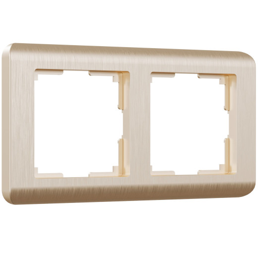 Рамка из поликарбоната на 2 поста Stream шампань W0022111