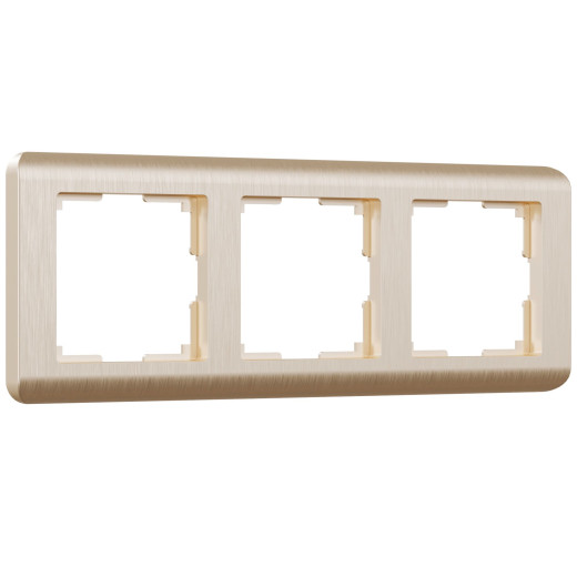 Рамка из поликарбоната на 3 поста Stream шампань W0032111