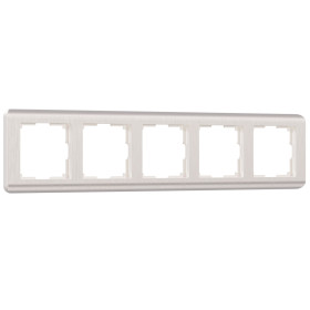 Рамка из поликарбоната на 5 постов Stream перламутровый W0052113