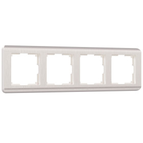 Рамка из поликарбоната на 4 поста Stream перламутровый W0042113