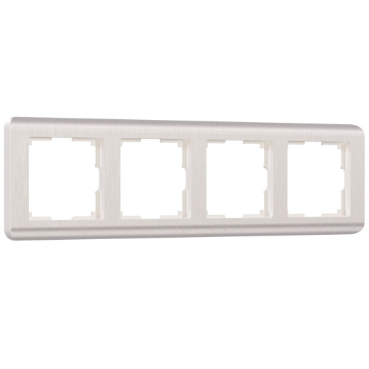 Рамка из поликарбоната на 4 поста Stream перламутровый W0042113