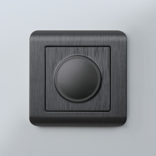 Рамка из поликарбоната на 1 пост Stream графит W0012104