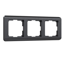 Рамка из поликарбоната на 3 поста Stream графит W0032104