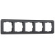Рамка из поликарбоната на 5 постов Stream графит W0052104