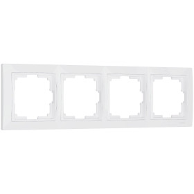 Рамка из поликарбоната на 4 поста Snabb Basic белый W0042001