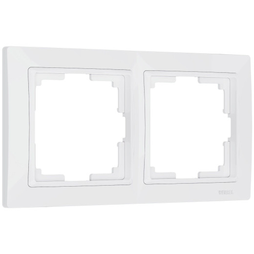 Рамка из поликарбоната на 2 поста Snabb Basic белый W0022001