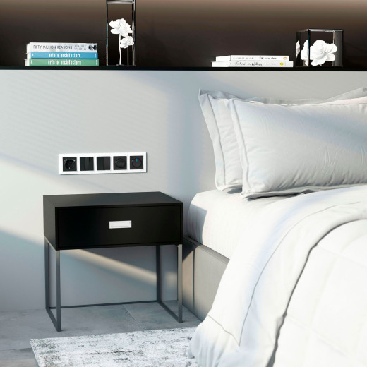 Рамка из поликарбоната на 5 постов Snabb Basic белый W0052001