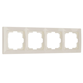 Рамка из поликарбоната на 4 поста Snabb Basic слоновая кость W0042003