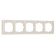 Рамка из поликарбоната на 5 постов Snabb Basic слоновая кость W0052003
