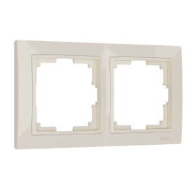 Рамка из поликарбоната на 2 поста Snabb Basic слоновая кость W0022003