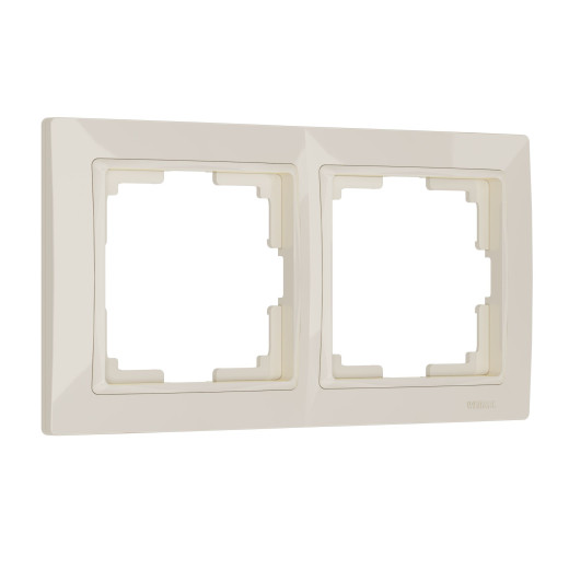 Рамка из поликарбоната на 2 поста Snabb Basic слоновая кость W0022003