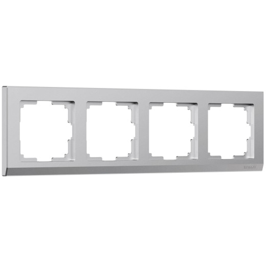 Рамка из поликарбоната на 4 поста Stark серебряный матовый W0041865