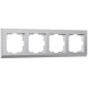Рамка из поликарбоната на 4 поста Stark серебряный матовый W0041865