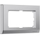 Рамка из поликарбоната для двойной розетки Stark серебряный матовый W0081865