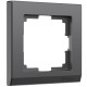 Рамка из поликарбоната на 1 пост Stark графит матовый W0011864