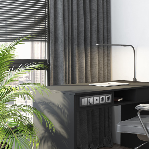 Рамка из поликарбоната на 5 постов Stark графит матовый W0051864