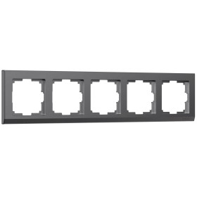 Рамка из поликарбоната на 5 постов Stark графит матовый W0051864
