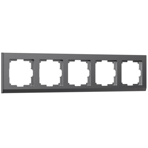 Рамка из поликарбоната на 5 постов Stark графит матовый W0051864