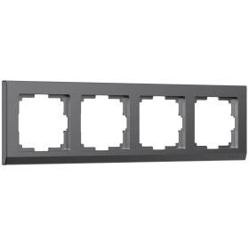 Рамка из поликарбоната на 4 поста Stark графит матовый W0041864
