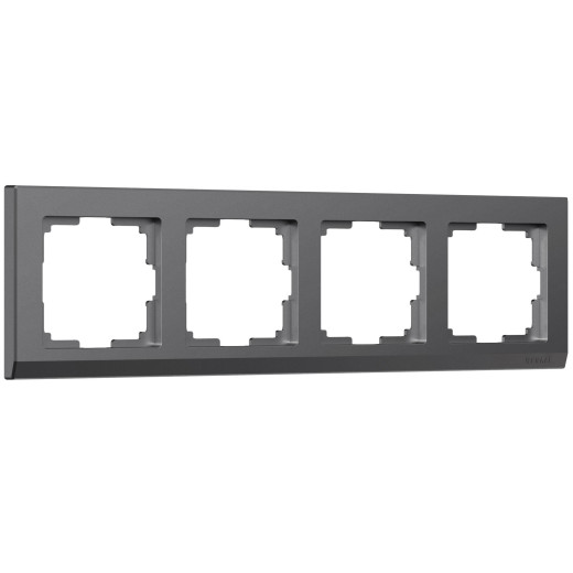 Рамка из поликарбоната на 4 поста Stark графит матовый W0041864