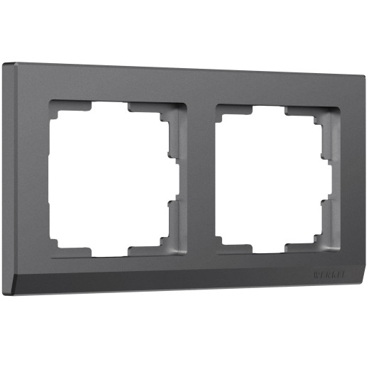 Рамка из поликарбоната на 2 поста Stark графит матовый W0021864