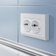 Рамка из поликарбоната для двойной розетки Stark белый W0081801