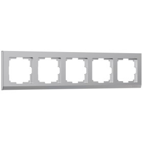 Рамка из поликарбоната на 5 постов Stark серебряный W0051806
