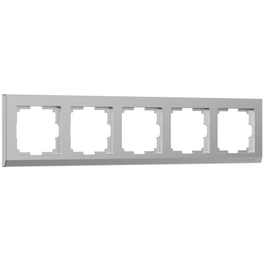 Рамка из поликарбоната на 5 постов Stark серебряный W0051806