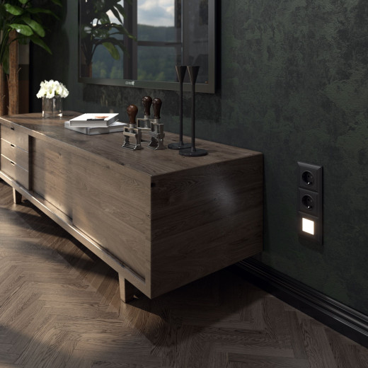 Рамка из поликарбоната на 3 поста Fiore черный W0032208