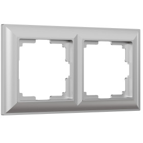 Рамка из поликарбоната на 2 поста Fiore серебряный W0022206