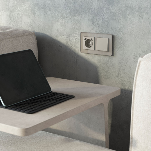 Накладка для розетки USB (дымчатый) W1279504