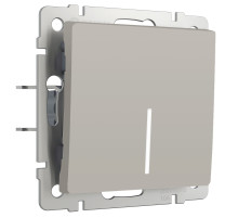 Выключатель одноклавишный проходной с подсветкой (дымчатый) W1212104