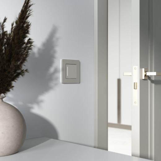 Сенсорный выключатель одноклавишный с подсветкой (дымчатый) W4512014