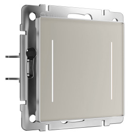 Сенсорный выключатель двухклавишный с подсветкой (дымчатый) W4522014