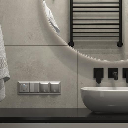 Терморегулятор электромеханический для теплого пола серебряный W1151106