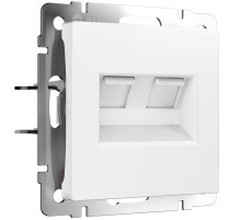 Розетка двойная Ethernet RJ-45 (белый матовый) W1181161