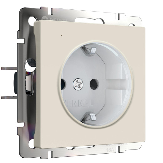 Розетка с подсветкой W (айвори матовый) W1171462