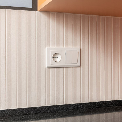 Выключатель двухклавишный (белый) W1120001