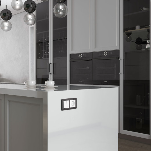 Перекрестный переключатель двухклавишный (белый) W1123001