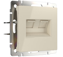 Розетка двойная Ethernet RJ-45 (слоновая кость) W1181103