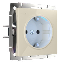 Розетка с подсветкой (слоновая кость) W1171403