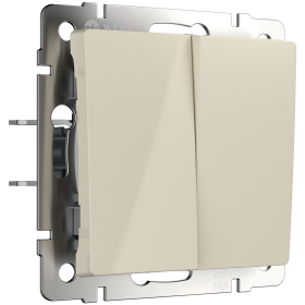 Выключатель двухклавишный (слоновая кость) W1120003